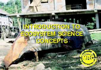 INTRODUCTION TO  INTRODUCTION TO  ECOSYSTEM SCIENCE  ECOSYSTEM SCIENCE  CONCEPTS  CONCEPTS  Lesson