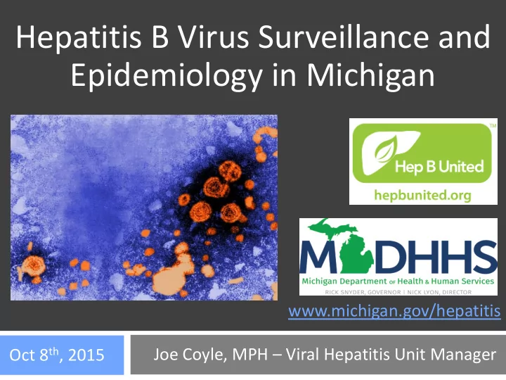 hepatitis b virus surveillance and epidemiology in