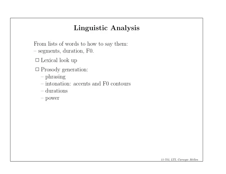 linguistic analysis