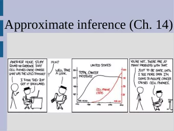 Approximate inference (Ch. 14)  Likelihood Weighting  P(b|a)  1  P(a)  0.5  A  B  P(b|a) 0.2  In