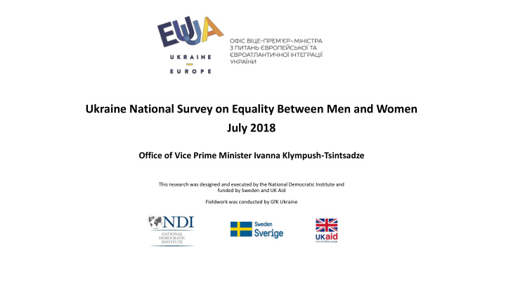ukraine national survey on equality between men and women
