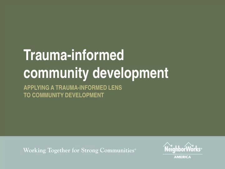 trauma informed