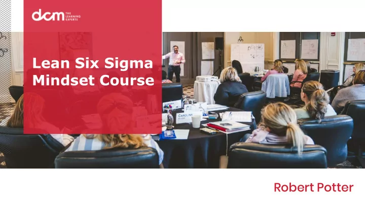 lean six sigma mindset course