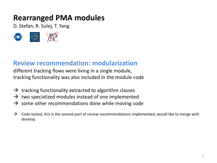 rearranged pma modules