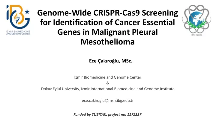 for identification of cancer essential