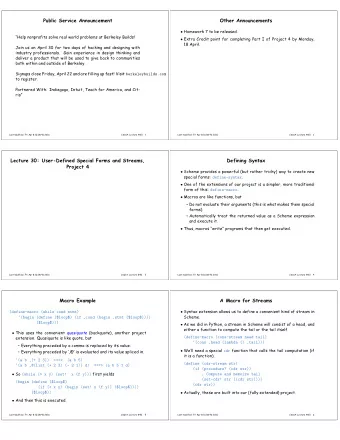 Public Service Announcement  Other Announcements  Homework 7 to be released.  Help nonprofits