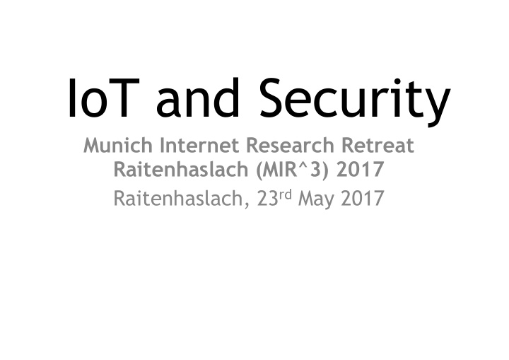 iot and security
