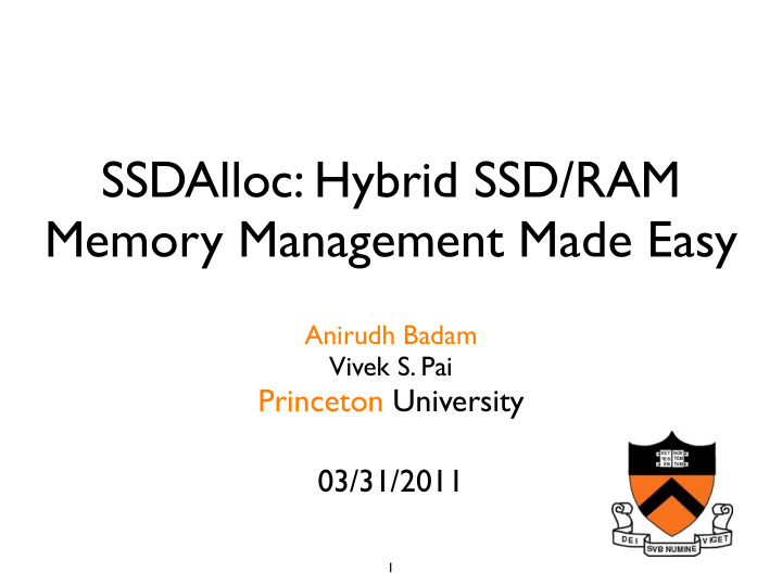 ssdalloc hybrid ssd ram memory management made easy