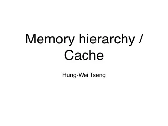 Memory hierarchy /  Cache  Hung-Wei Tseng  Memory gap  3  Memory in stored program computer