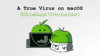 OSX.EvilQuest (&quot;EffectiveIdiot&quot;)  WHOIS  @patrickwardle O UTLINE  infection vector