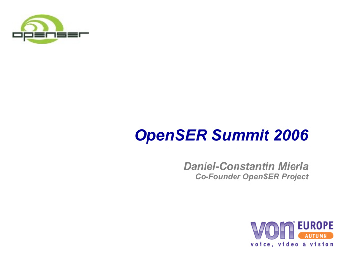 openser summit 2006