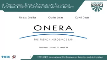 A Component-Based Navigation-Guidance-  Control Design Pattern for Mobile Robots  Nicolas Gobillot