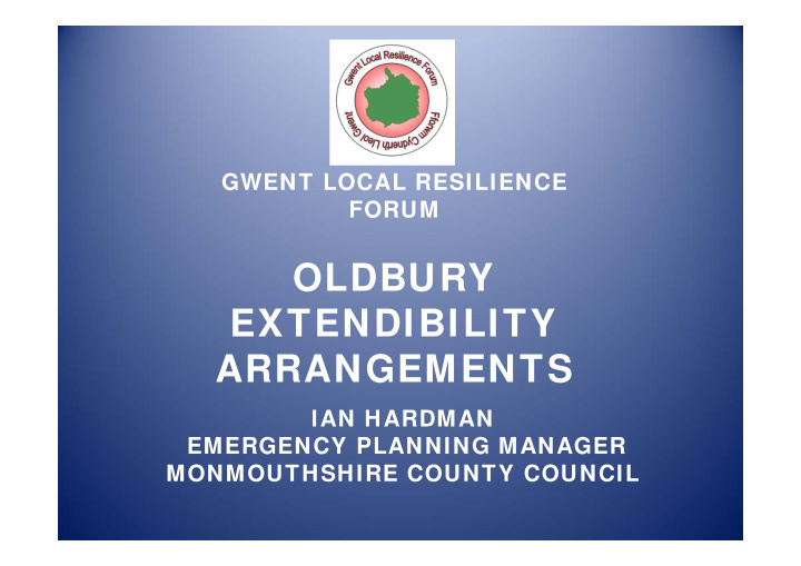 oldbury extendibility arrangements