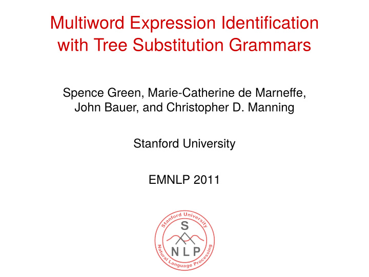multiword expression identification with tree