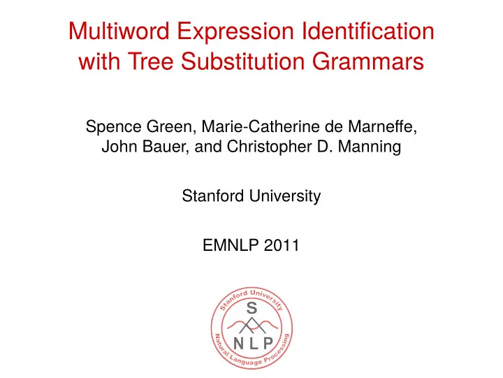 multiword expression identification with tree