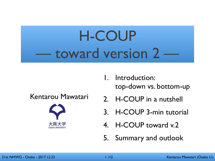 h coup toward version 2