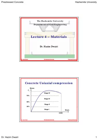 Lecture  Lecture 4  4    Materials  Materials  Dr. Hazim Dwairi  Dr  Hazim Dwairi  Dr  Hazim