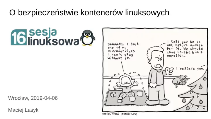 o bezpiecze stwie kontener w linuksowych