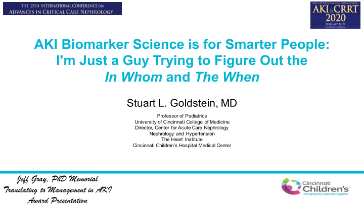aki biomarker science is for smarter people i m just a