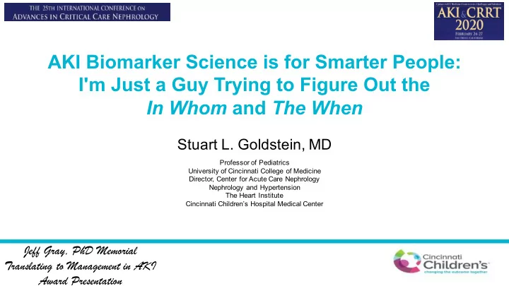 aki biomarker science is for smarter people i m just a