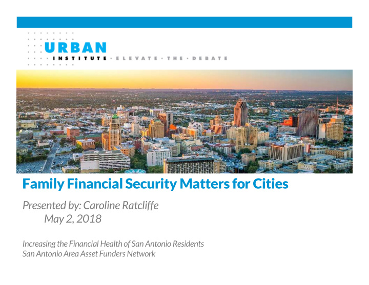 family financial security matters for cities