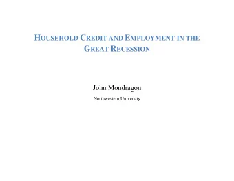 Q UESTION  How much did the contraction in the supply of credit to households contribute to the