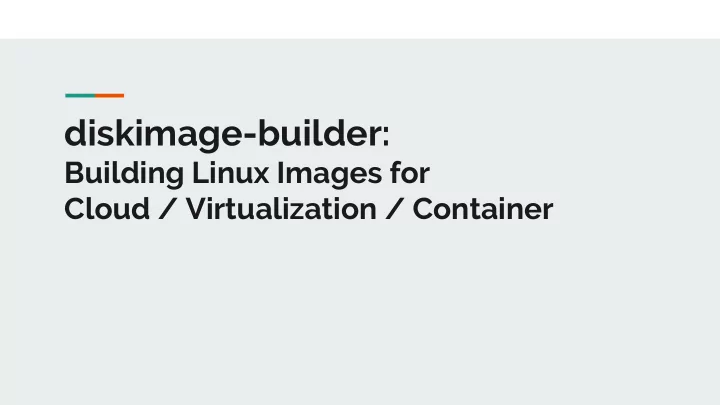diskimage builder