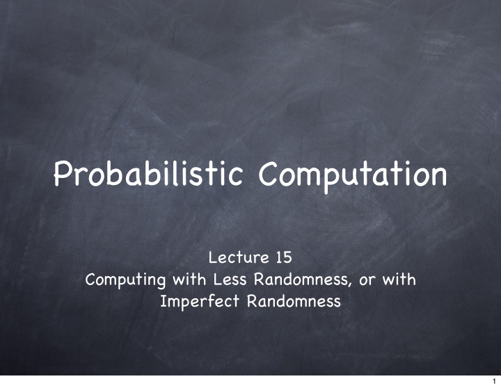 probabilistic computation