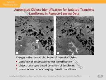U  N  Landforms in Remote-Sensing Data  I  P  O  T  S  D  A  M  U  N  I  P  O  T  S  D  A  M  U  N