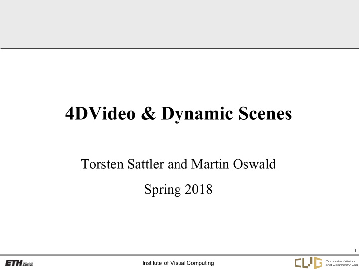 4dvideo dynamic scenes