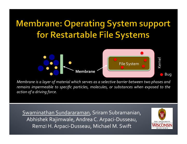 swaminathan sundararaman sriram subramanian abhishek