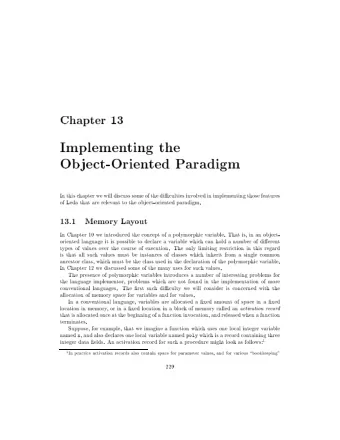 Chapter  13  Implemen  ting  the  Ob  ject-Orien  ted  P  aradigm  In  this  c  hapter  w  e  will