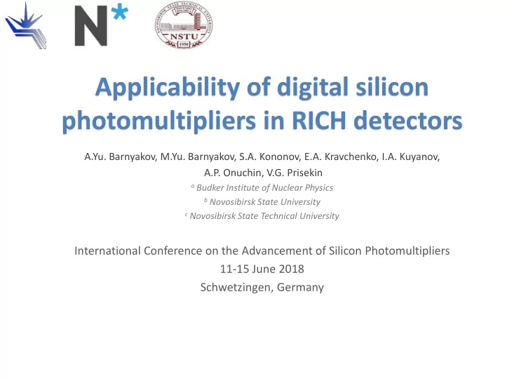 photomultipliers in rich detectors