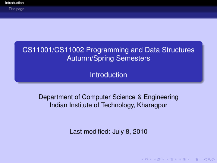 cs11001 cs11002 programming and data structures autumn