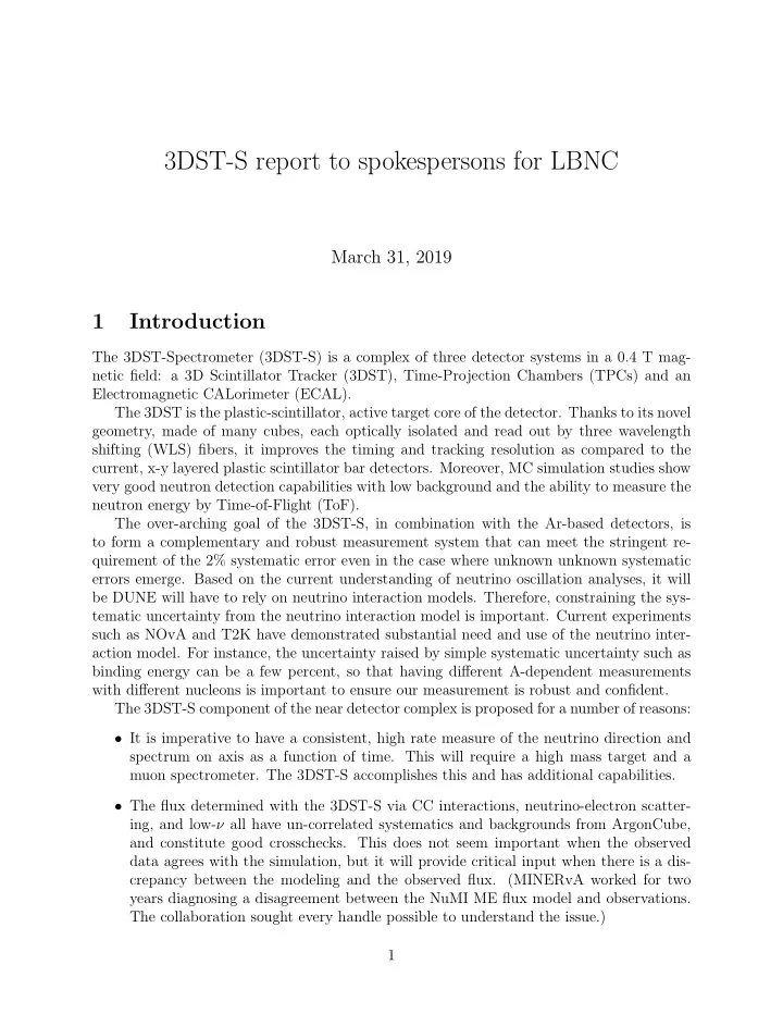 3dst s report to spokespersons for lbnc