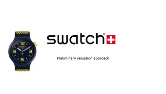 Preliminary valuation approach  1.  . Lis  isted peers approach  1.1. Selection of peers and
