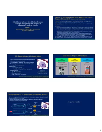 1  Lifetime Probability of Cancer by Attained Age in  Overall Cancer Risk Increased in GD  Gaucher