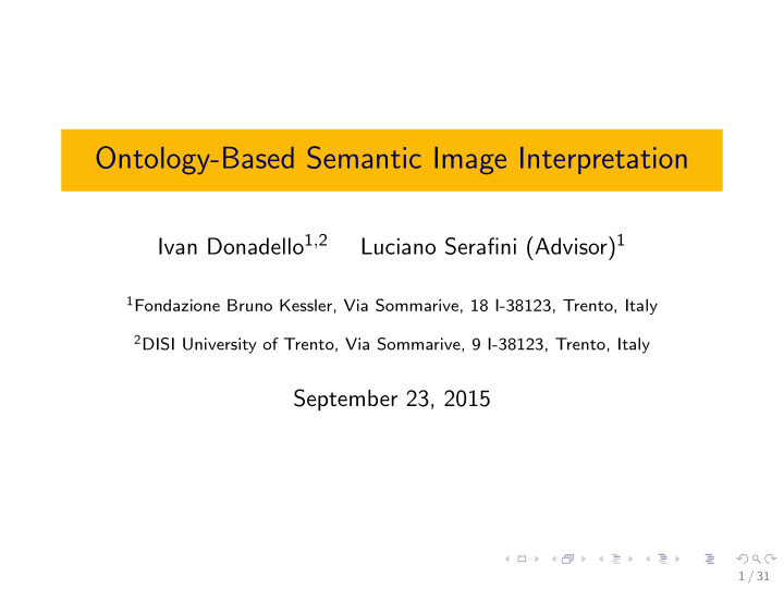 ontology based semantic image interpretation