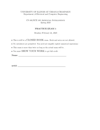 Page 2  NAME:  Exam 1  Problem 1  (4 points)  Give one reason why a test of intelligence should