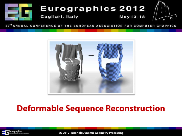 deformable sequence reconstruction