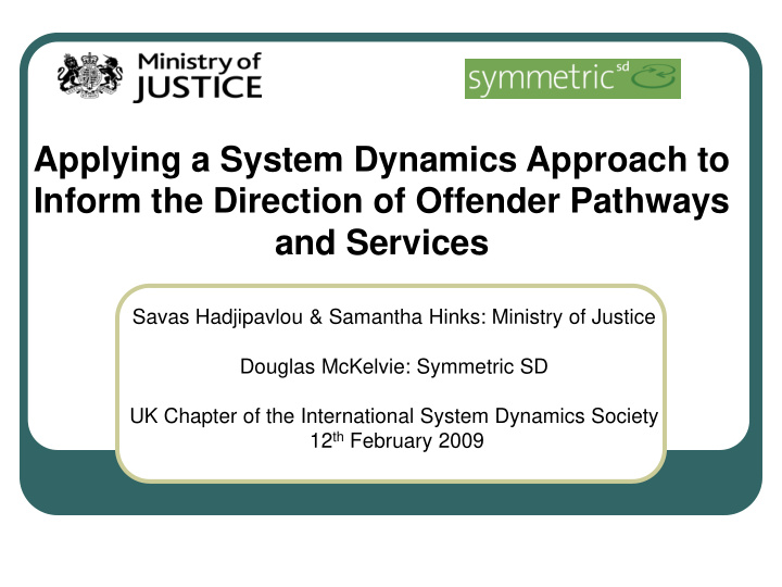 uk chapter of the international system dynamics society
