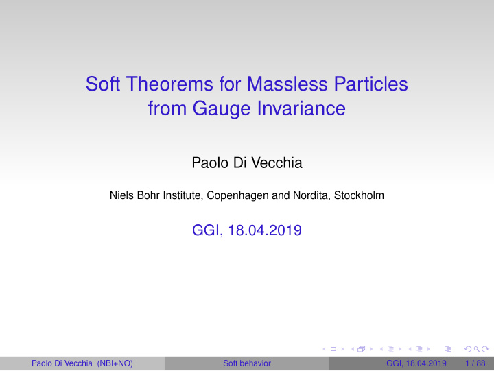 soft theorems for massless particles from gauge invariance