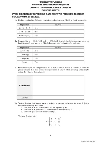 Command(s)  Answer  4. 4. Write a function that accepts an array A in its arguments and returns the