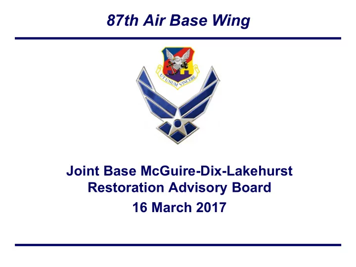87th air base wing