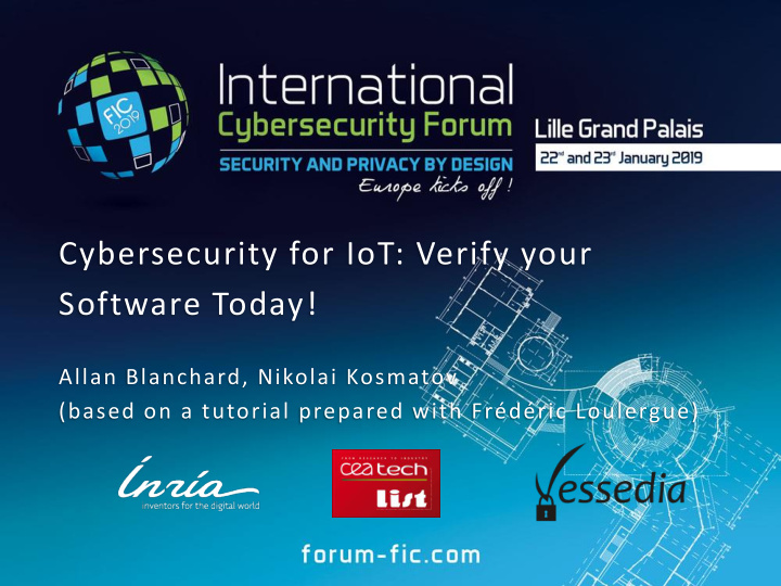 cybersecurity for iot verify your software today
