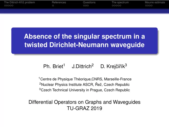 absence of the singular spectrum in a twisted dirichlet