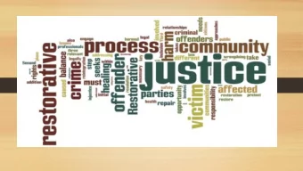 Restorative Practices  It is  An Alternative to Exclusionary Discipline  Accountability ~