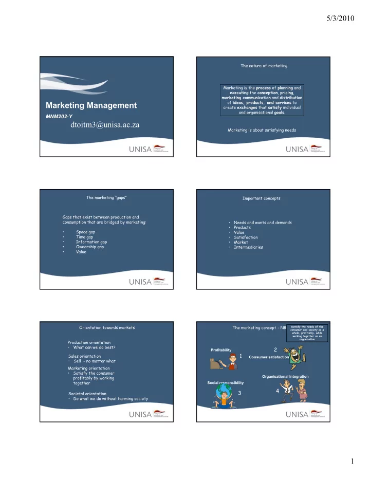 marketing management marketing management