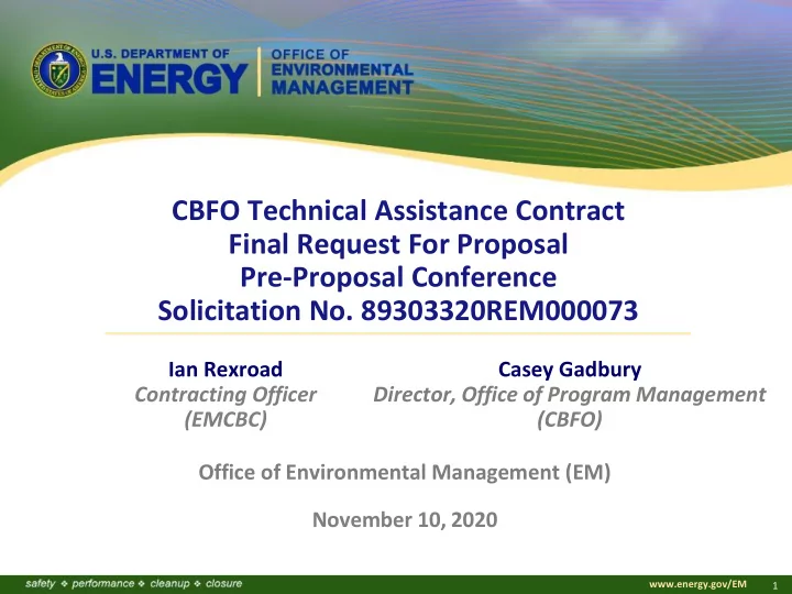pre proposal conference