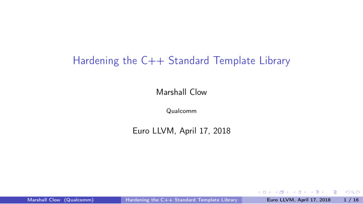hardening the c standard template library